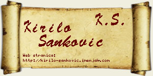 Kirilo Sanković vizit kartica